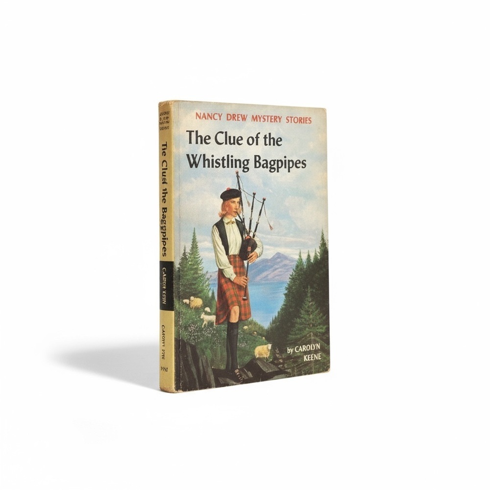 Nancy Drew The Clue of the Whistling Bagpipes Vintage Young Adult Hardcover Book